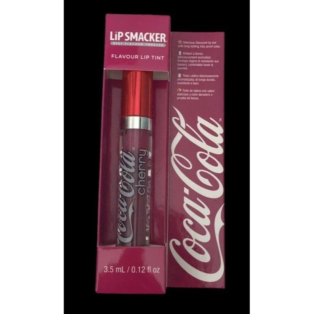 Lip Smacker Kiss Proof Cherry Coca-Cola Flavor Lip Tint Gloss 3.5 mL .12 fl oz